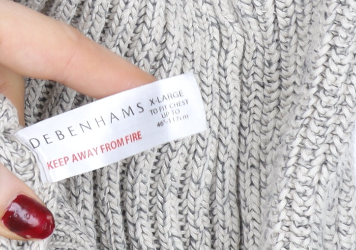 Maine New England Mens Beige XL Chunky Knit Cotton Jumper