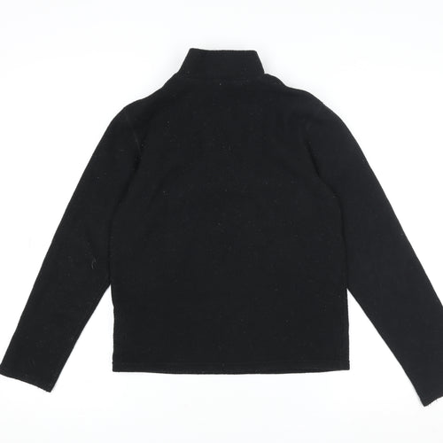 The North Face Boys Black Fleece 1/4 Zip Lightweight Jacket Size 12 Years
