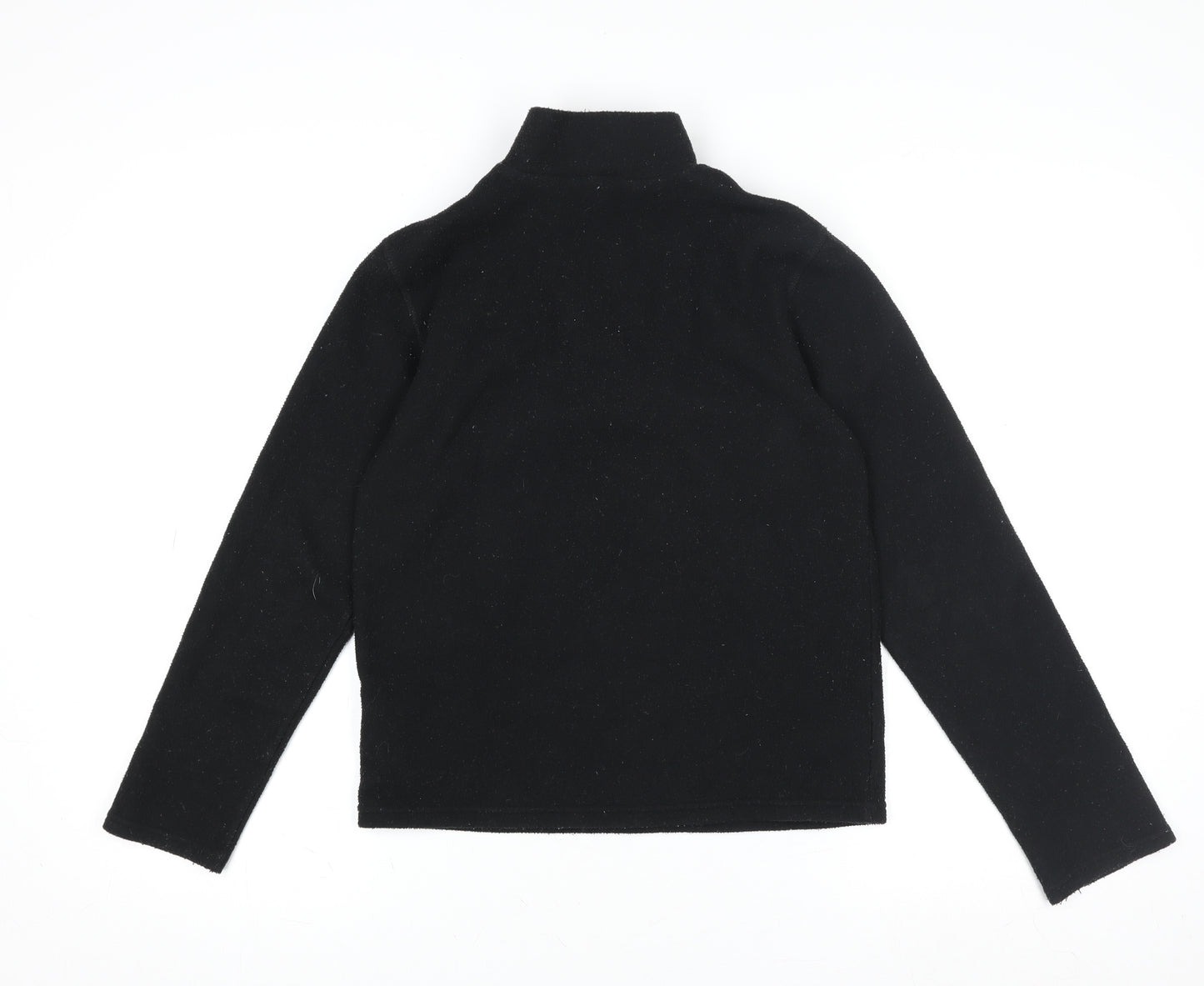 The North Face Boys Black Fleece 1/4 Zip Lightweight Jacket Size 12 Years