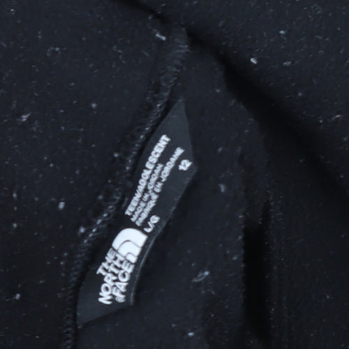 The North Face Boys Black Fleece 1/4 Zip Lightweight Jacket Size 12 Years