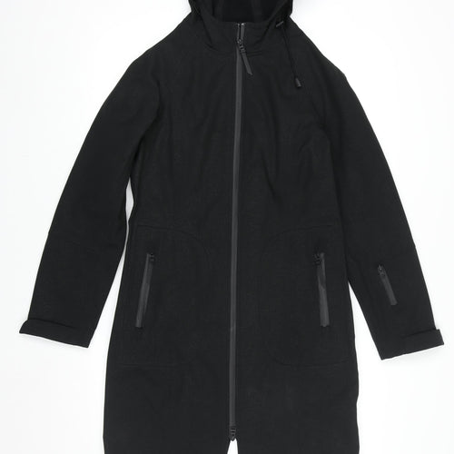 Marks and Spencer Men’s Black Hooded Softshell Rain Coat Size 36 Regular