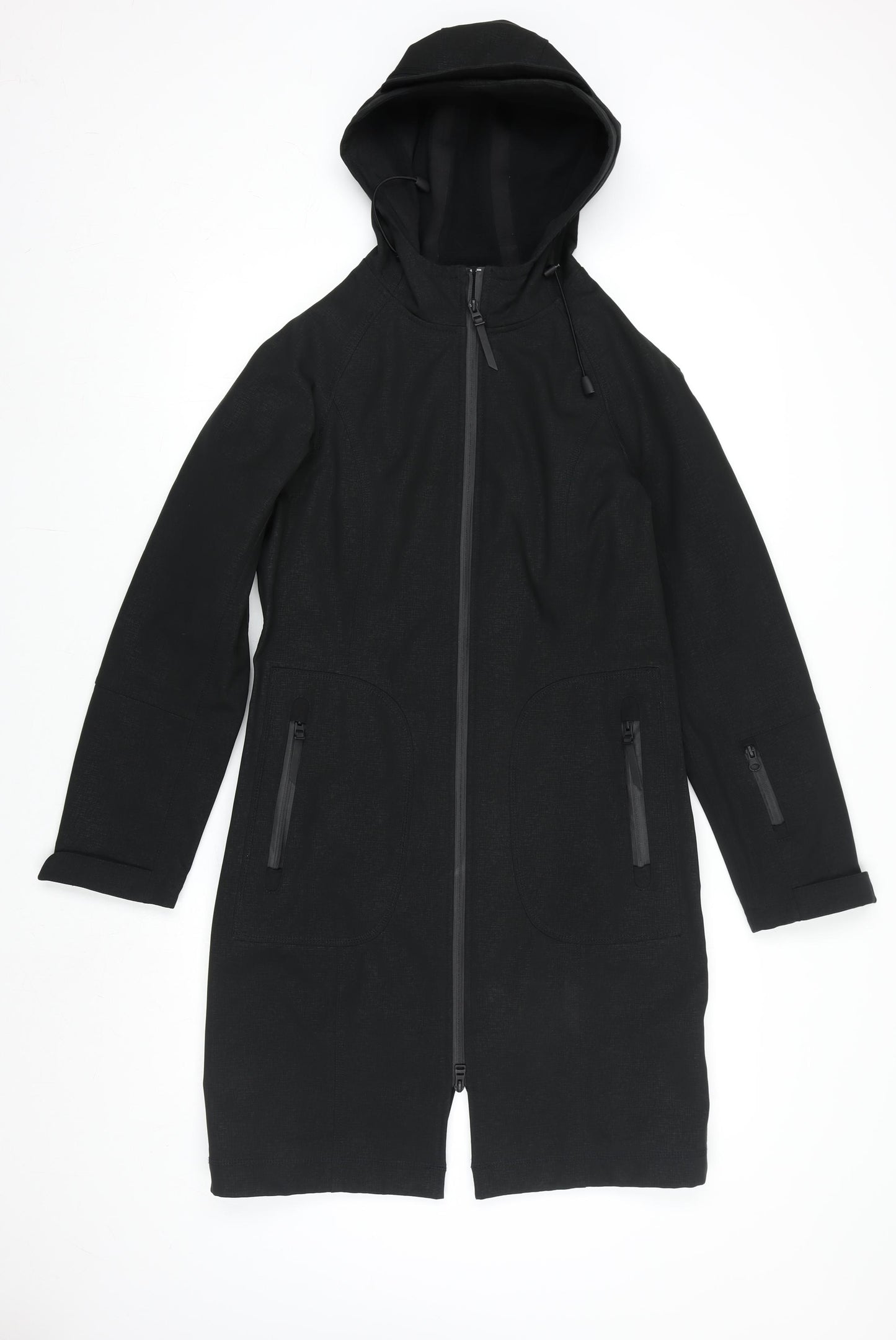 Marks and Spencer Men’s Black Hooded Softshell Rain Coat Size 36 Regular
