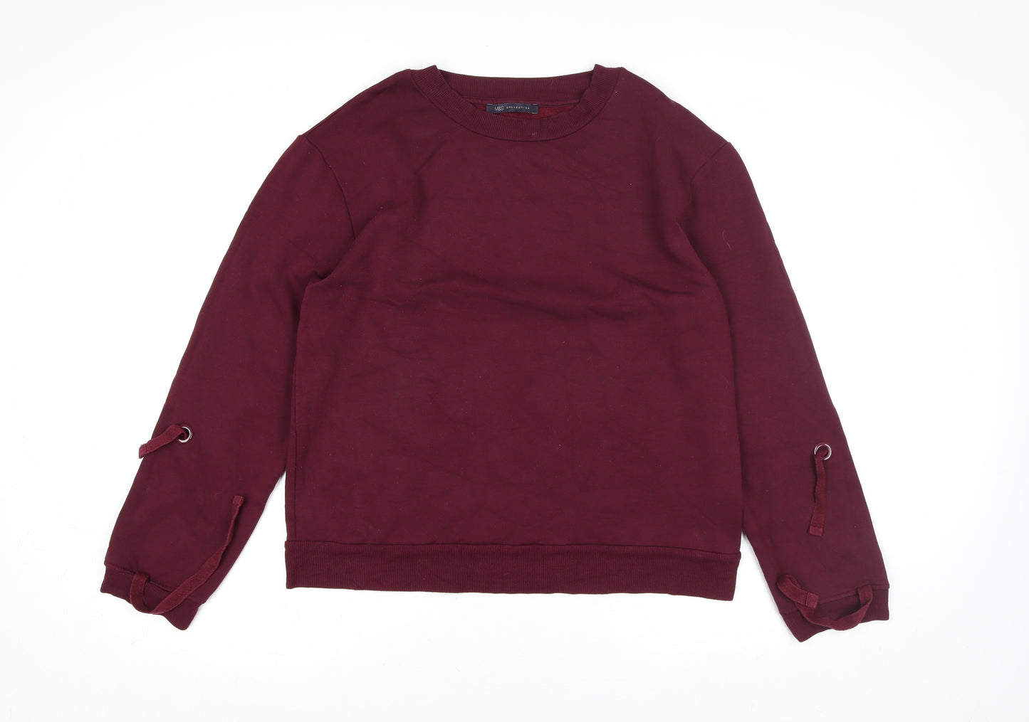 Marks and Spencer Women Berry Sweatshirt UK 14 Cotton Blend Pullover