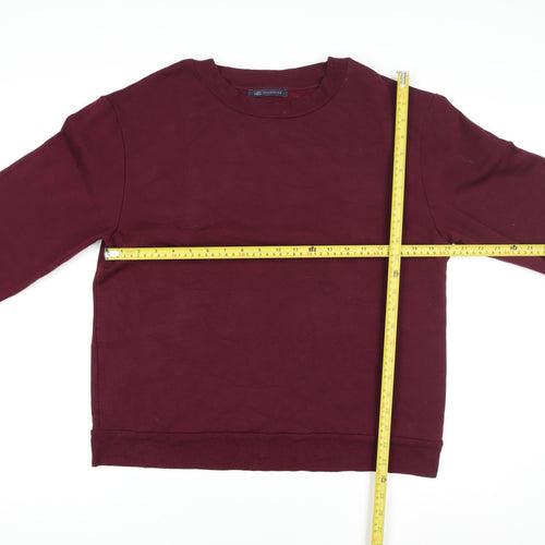 Marks and Spencer Women Berry Sweatshirt UK 14 Cotton Blend Pullover