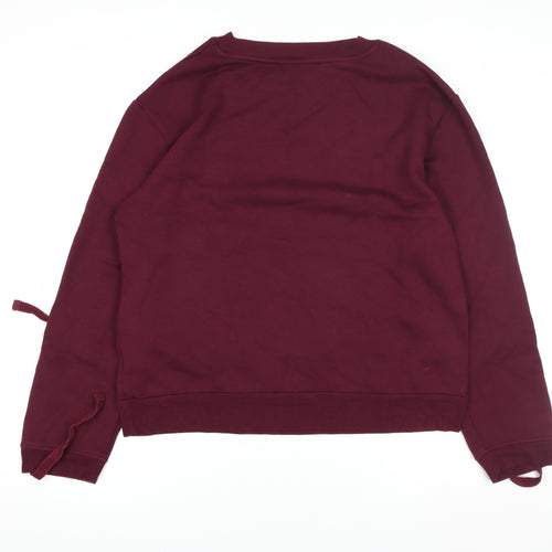 Marks and Spencer Women Berry Sweatshirt UK 14 Cotton Blend Pullover