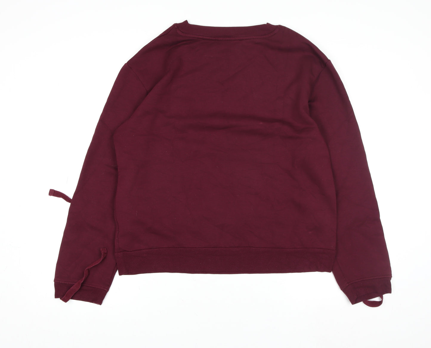 Marks and Spencer Women Berry Sweatshirt UK 14 Cotton Blend Pullover
