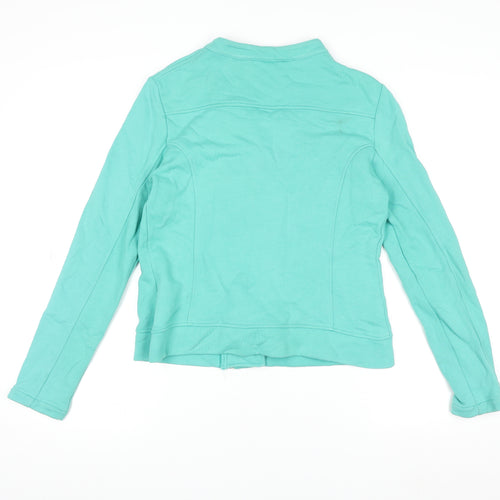 Bella di Notte Women Green Cotton Zip Basic Jacket Size 12