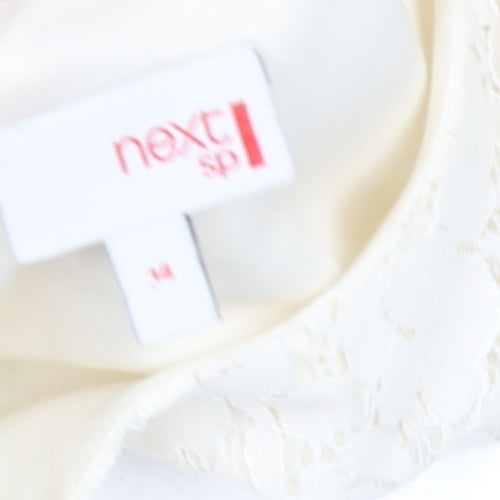 Next Women’s Ivory Lace Short Sleeve Blouse Size 14