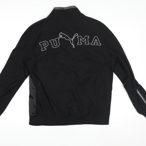 Puma Women's Black Track Jacket M Full Zip Lightweight Sportswear