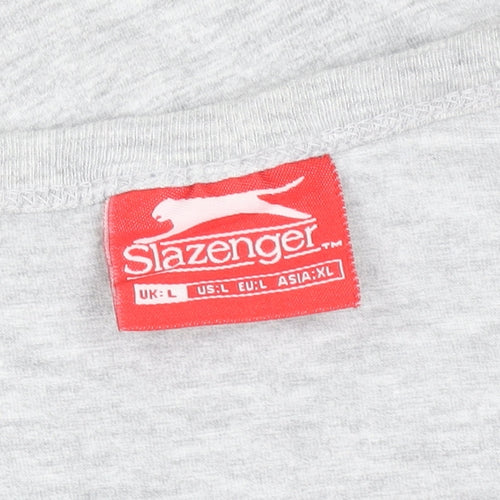 Slazenger Mens Grey Tank Top Sleeveless Gym Vest Size L