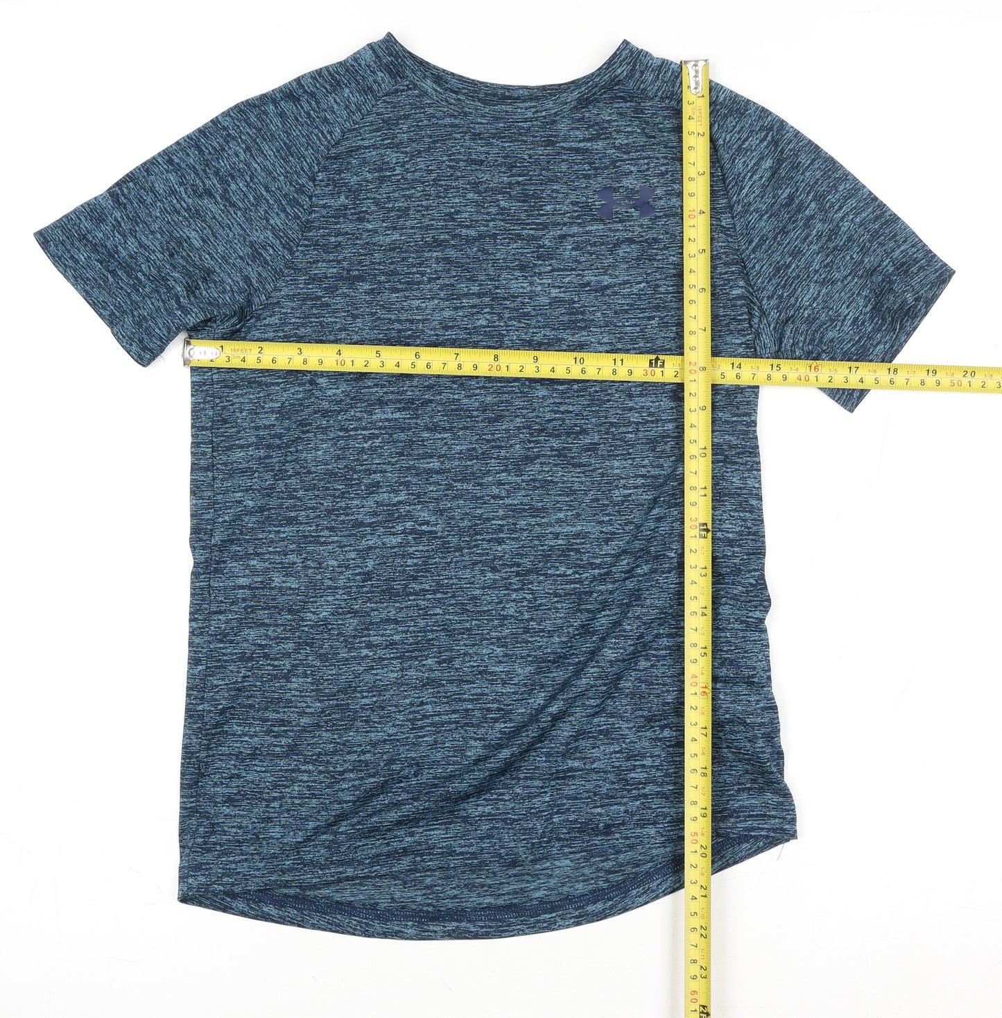 Under Armour Blue Teens M Loose Fit Active T-Shirt 100% Polyester