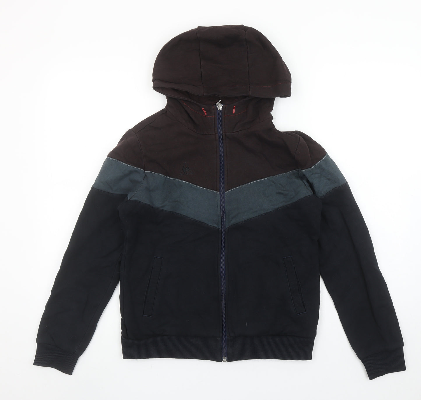 Le Coq Sportif Boys Multicoloured Full Zip Hoodie L Cotton Fleece