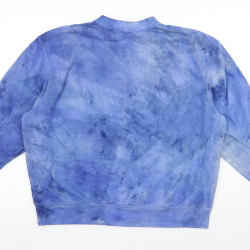 Adidas Women’s Blue Tie-Dye Crew Neck Pullover Sweatshirt Size 8