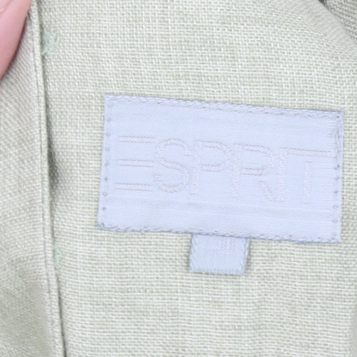 Esprit Women's Beige Linen Single-Breasted Blazer Size M