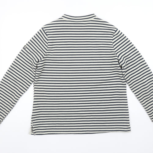 Craghoppers Women Navy Stripe Long Sleeve Button Sweatshirt UK14