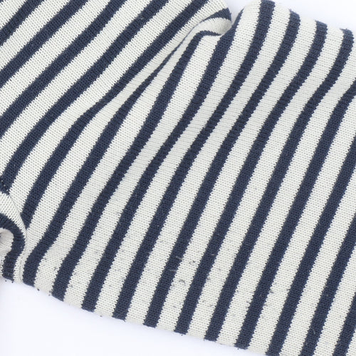 Craghoppers Women Navy Stripe Long Sleeve Button Sweatshirt UK14
