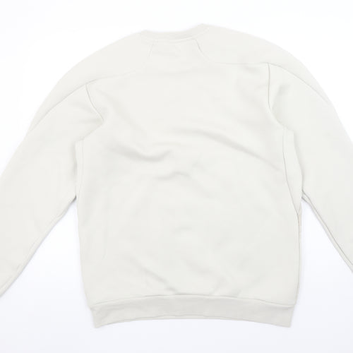 adidas Men Beige Graphic Pullover Sweatshirt M Regular Fit