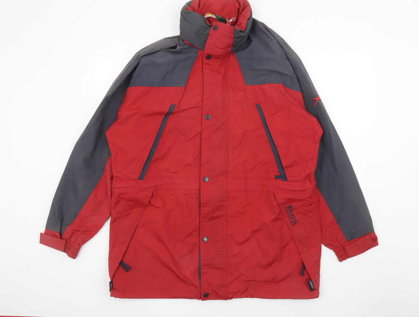 Regatta Men's Red Grey Waterproof Parka Jacket M 40in Outdoor Hiking