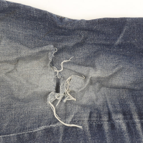 Carhartt Men’s Blue Straight Fit 32x34 Distressed Denim Jeans