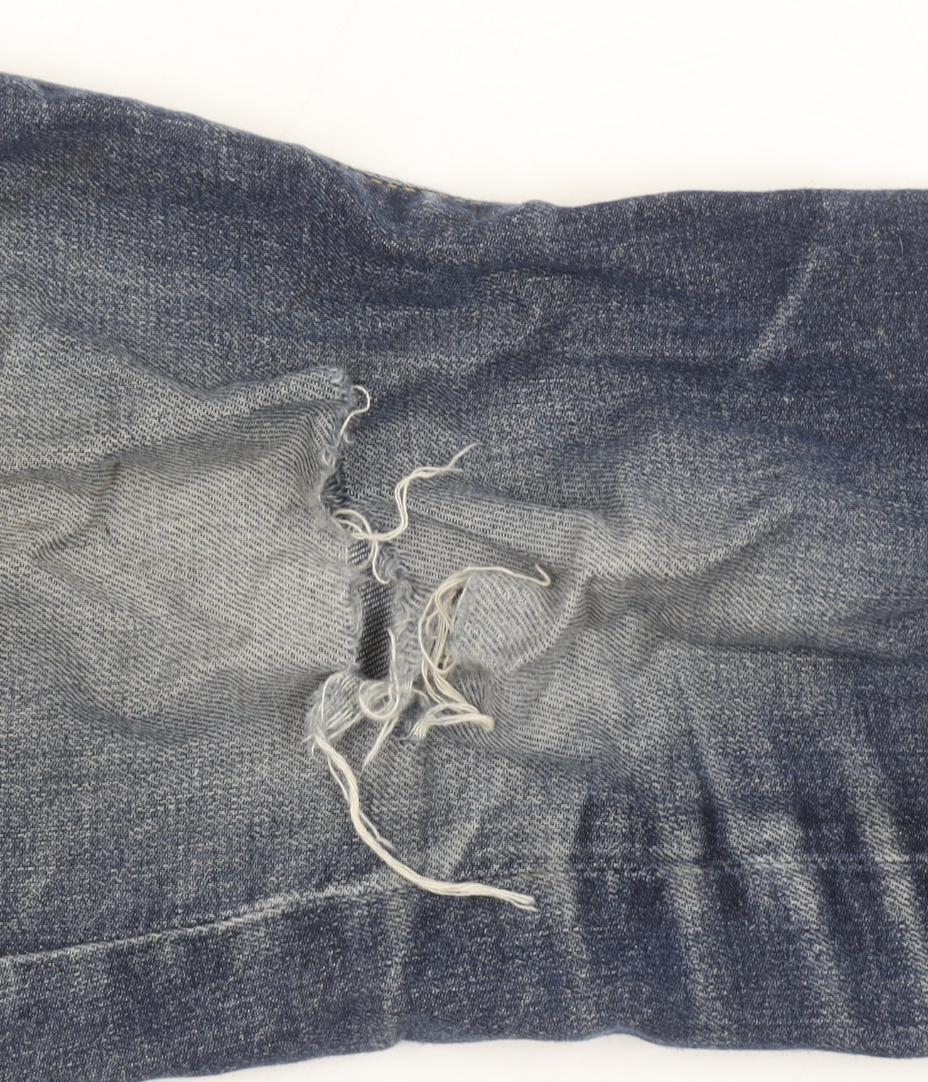 Carhartt Men’s Blue Straight Fit 32x34 Distressed Denim Jeans