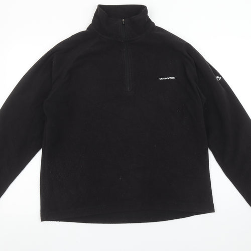 Craghoppers Men's Black Fleece 1/2 Zip Pullover Sweatshirt Size S
