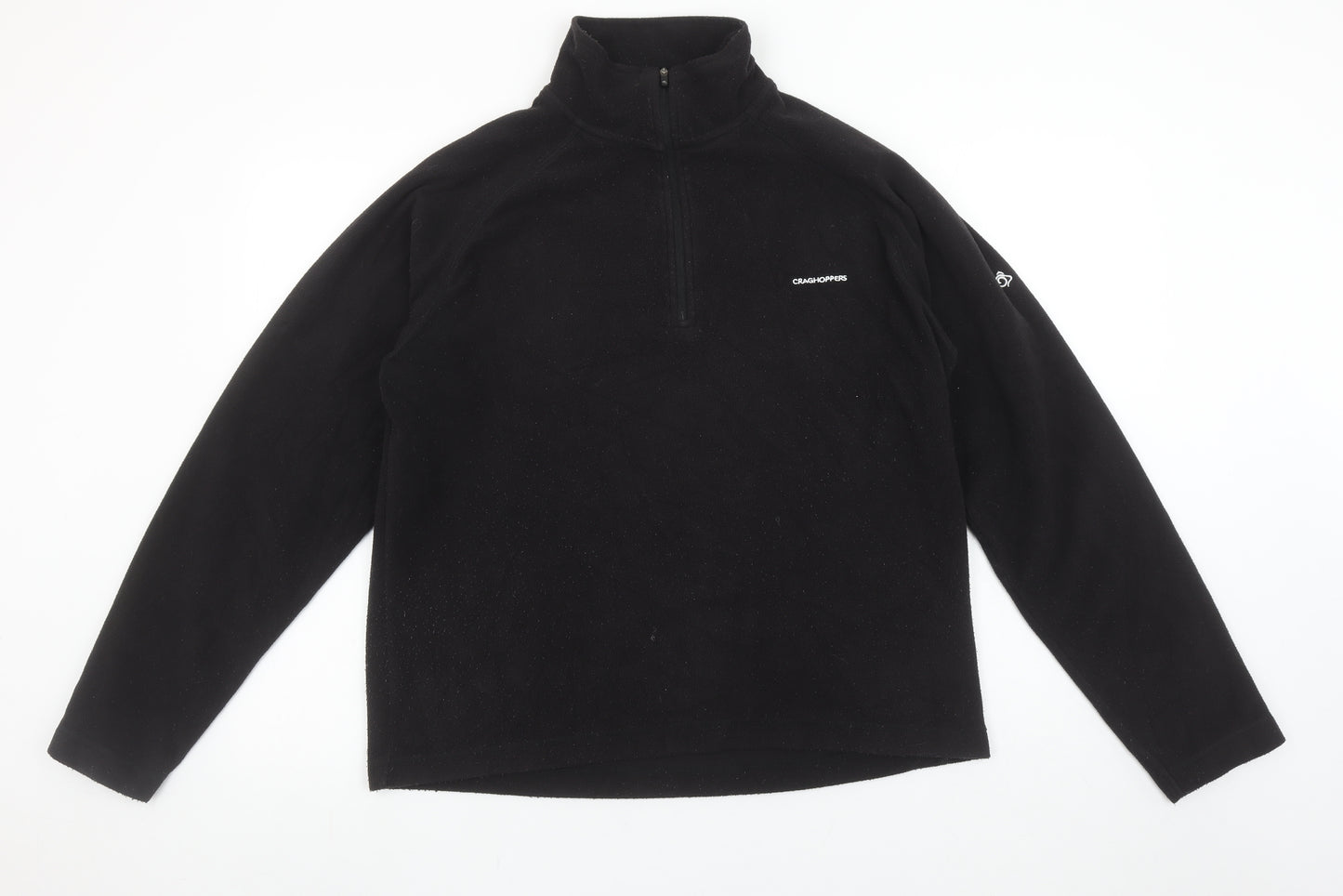 Craghoppers Men's Black Fleece 1/2 Zip Pullover Sweatshirt Size S