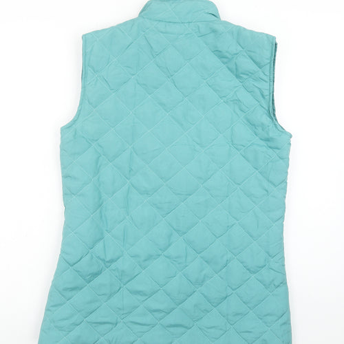 Anne De Lançay Women Blue Quilted Sleeveless Waistcoat Size S