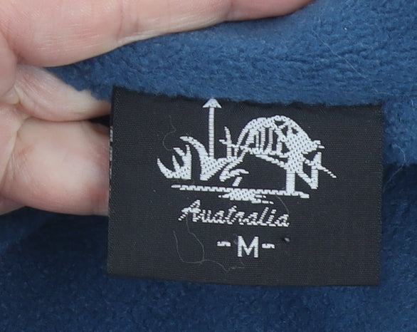 Australia Men’s Blue Windbreaker Jacket M Polyester Embroidered Logo