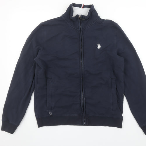 U.S. Polo Assn. Boys Blue Full Zip Sweatshirt XL Logo Classic Style