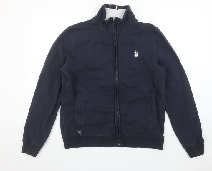 U.S. Polo Assn. Boys Blue Full Zip Sweatshirt XL Logo Classic Style