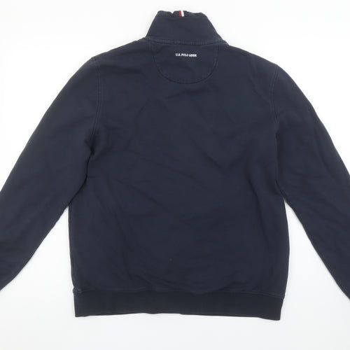 U.S. Polo Assn. Boys Blue Full Zip Sweatshirt XL Logo Classic Style