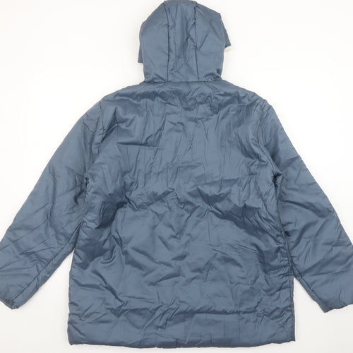 Nathalie Andersen Womens Blue M Hooded Puffer Jacket