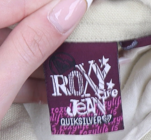 Roxy Women Beige Mid-Length Cotton Trench Coat Size 12