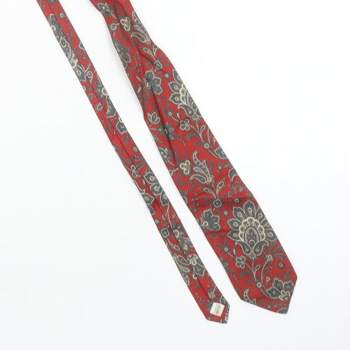 Marks and Spencer Men Red Paisley Silk Tie St Michael Vintage Design