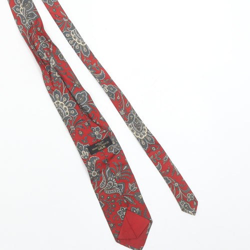 Marks and Spencer Men Red Paisley Silk Tie St Michael Vintage Design