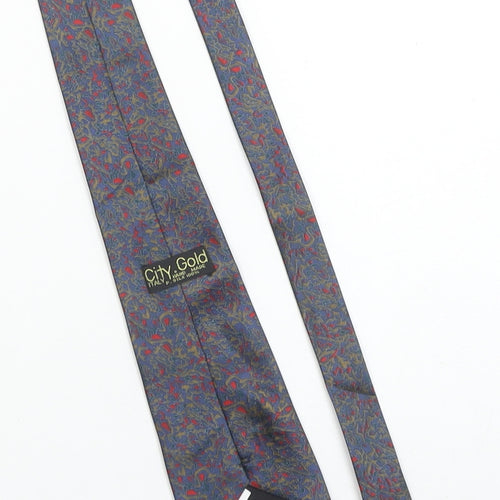 City Gold Men's Blue Paisley Silk Handmade Tie