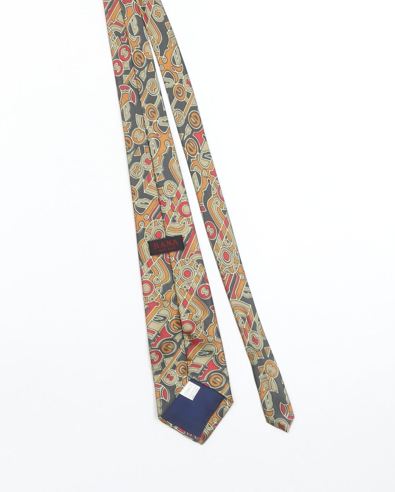 Rana Men's Multicoloured Geometric Handmade Polyester Tie