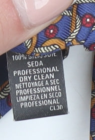 Marks and Spencer St Michael Blue Silk Geometric Men’s Tie One Size