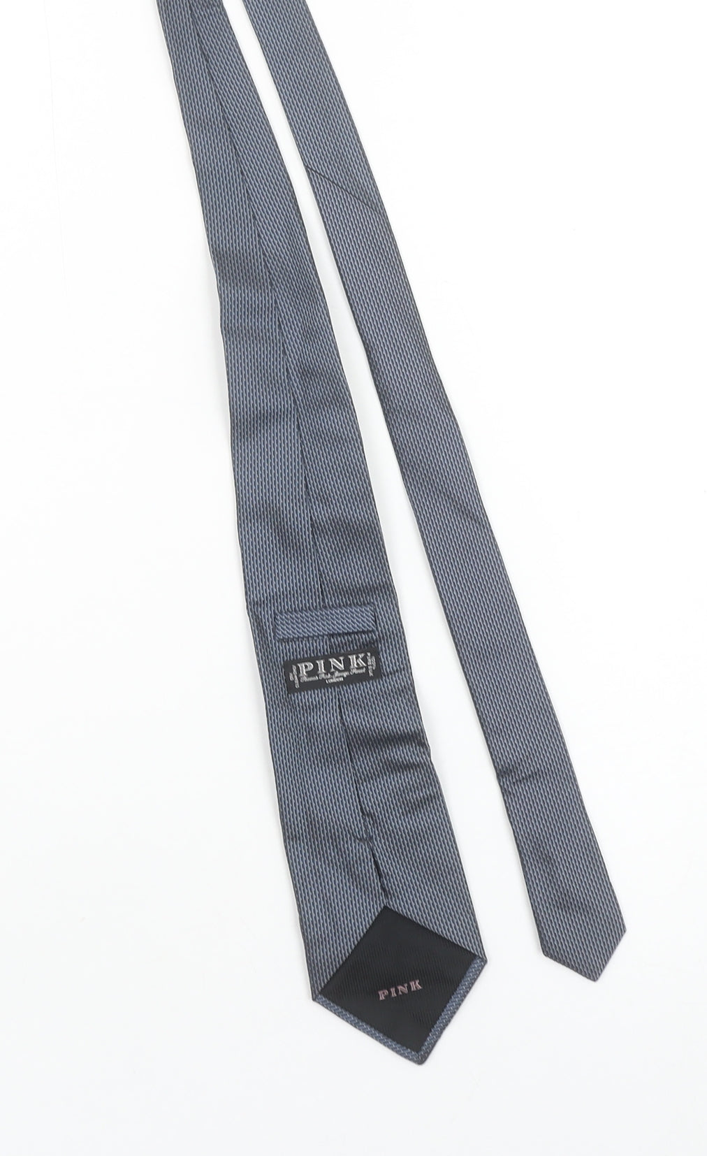 Thomas Pink Men's Grey Handmade Slim Silk Tie