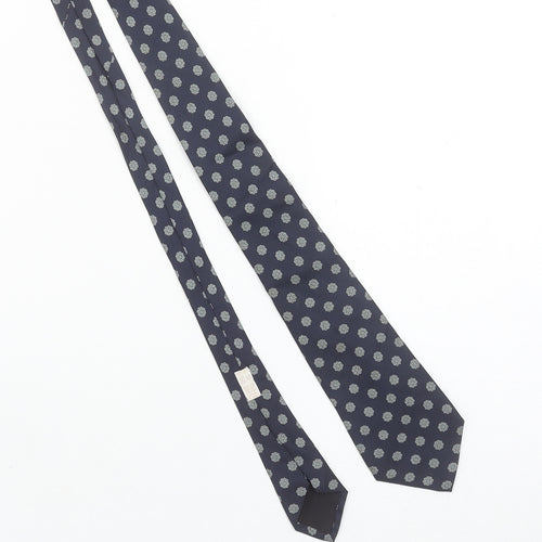 Trevelyan of Jermyn Street Men's Blue Pure Silk Patterned Tie
