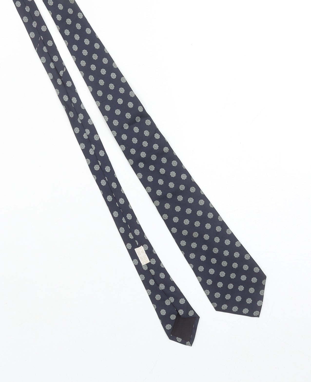 Trevelyan of Jermyn Street Men's Blue Pure Silk Patterned Tie