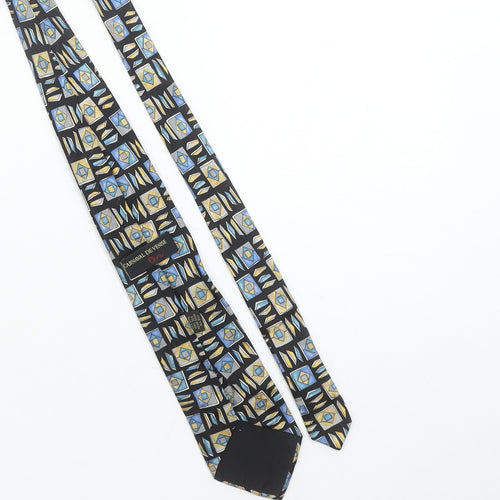 Carnaval De Venise Men's Black Geometric Designer Silk Tie