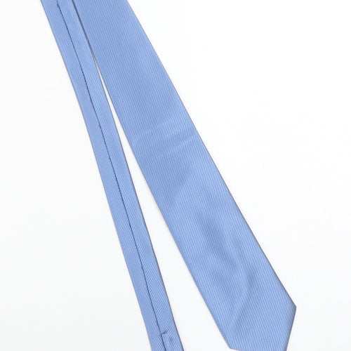 Bäumler Men's Blue 100% Silk Pointed Tie