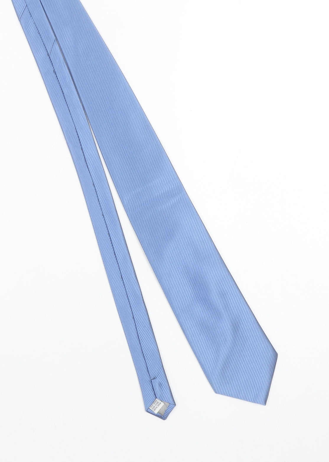Bäumler Men's Blue 100% Silk Pointed Tie