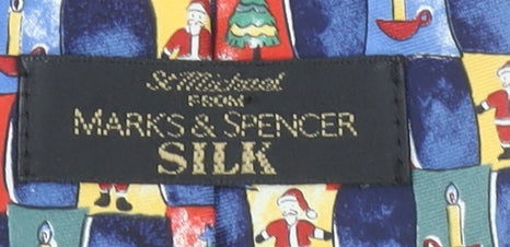 Marks and Spencer Men's Multicoloured Silk Christmas Tie