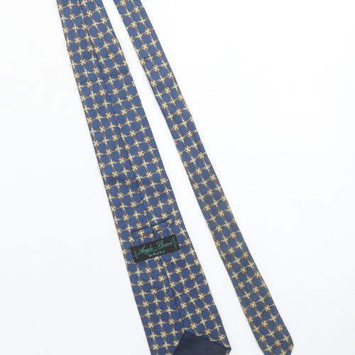 Angelo Bosani Men's Blue Geometric Silk Tie Made in Italy One Size