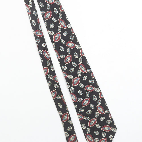 Frances Helleman Men's Black Paisley Pure Silk Tie - One Size