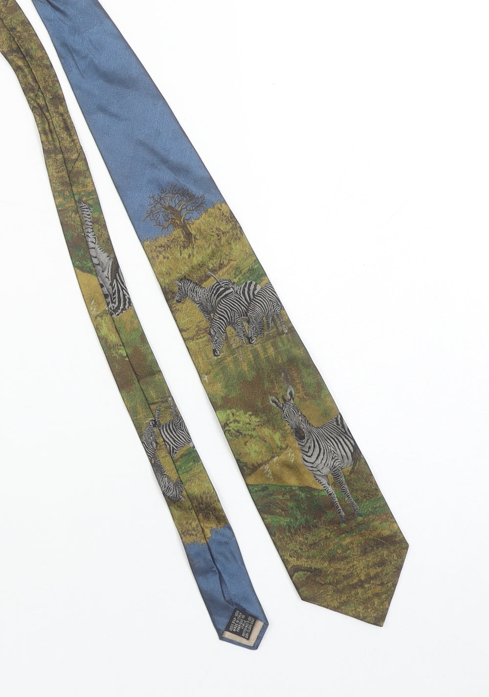 Rinaldo Carelli Men's Multicoloured Animal Print Silk Tie