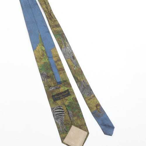 Rinaldo Carelli Men's Multicoloured Animal Print Silk Tie