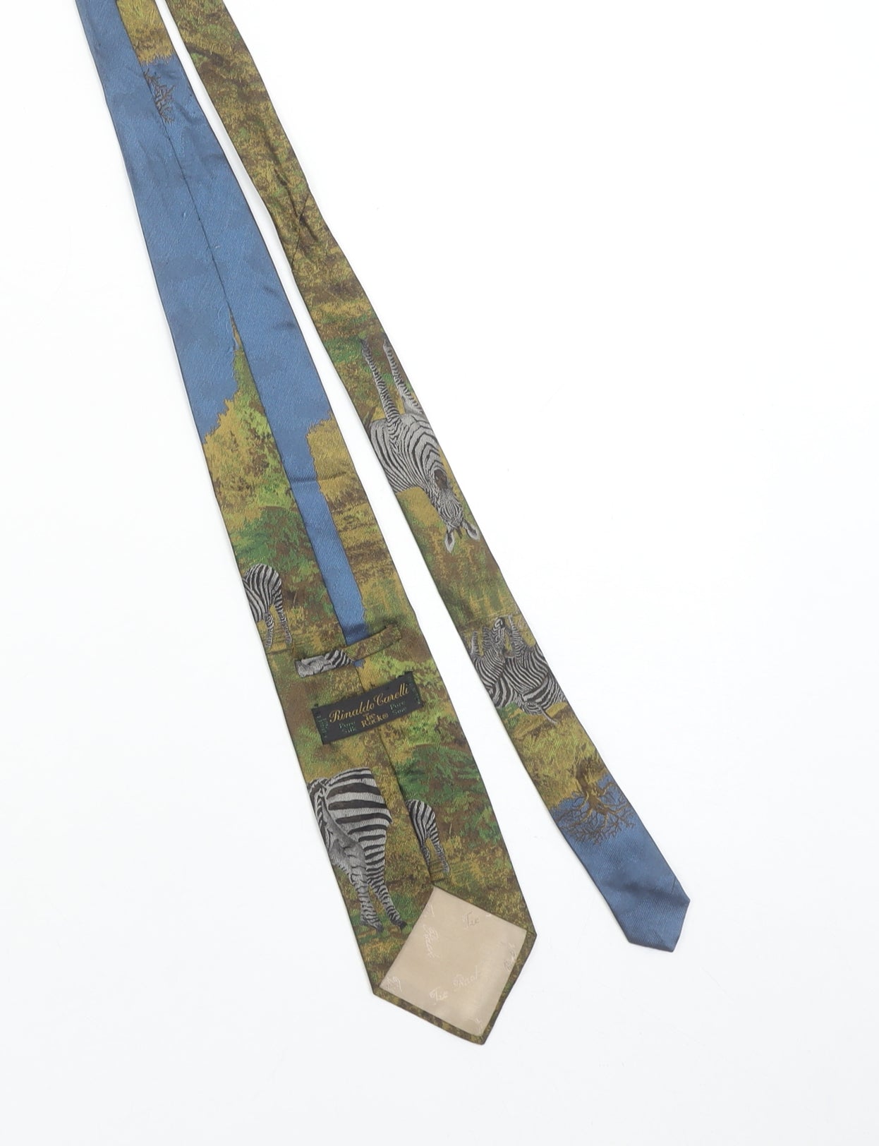 Rinaldo Carelli Men's Multicoloured Animal Print Silk Tie